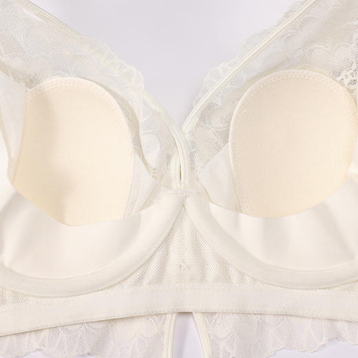 都市丽人调整型内衣舒软挺塑塑身文胸蕾丝超薄塑身内衣3/4杯四排扣LJT3H5 商品图8