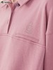 波顿春秋季女士美式宽松卫衣中袖长款polo领粉红色设计感小众LT281322 商品缩略图2