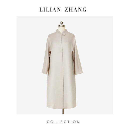 E—定制—“Vintage Fashion”—佳人挚爱—中古A摆浅驼色大衣 2406007 商品图0