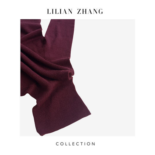 C系列—「克制的优雅」—“古典浪漫”—安可拉红、高领打底羊毛衫2408003 商品图3