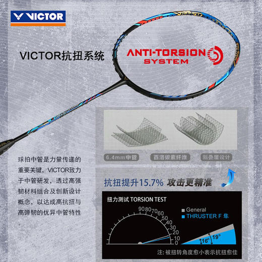 胜利威克多 羽毛球拍 突击系列 TK-F隼 蓝隼 商品图3
