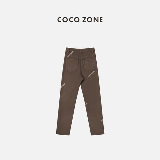 COCO ZONE美拉德薄绒牛仔裤修身显瘦小脚直筒裤23C19901 商品图1