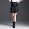 MYX-YGLR-1218-L小香风格纹短款包臀裙松紧腰针织毛线裙秋冬款显瘦半身裙一步裙 商品缩略图0