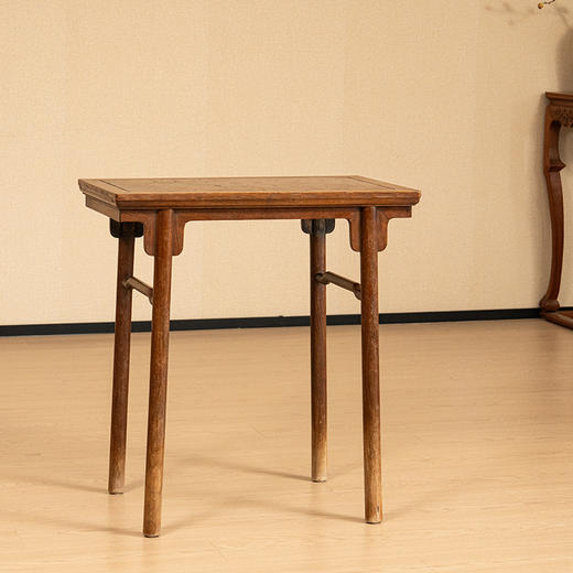 清 黄花梨镶瘿木面夹头榫刀牙板平头案 商品图0