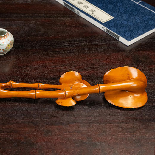 清 黄杨木雕灵芝如意 商品图4