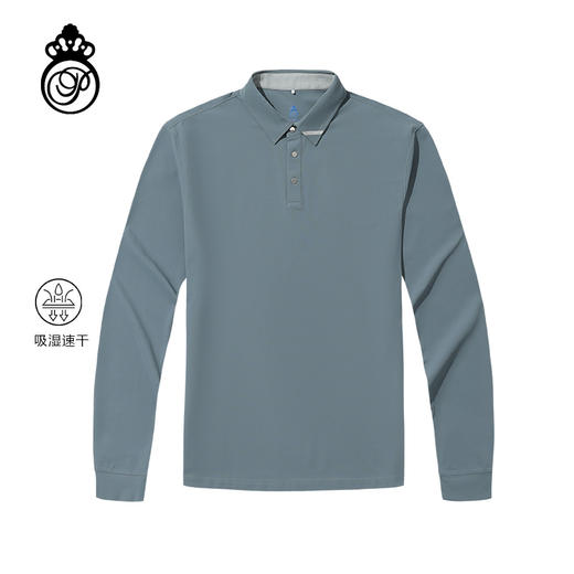 BNW-101A 【吸湿速干】PROSIMON高尔夫秋冬男款纯色百搭弹力长袖POLO衫 商品图0