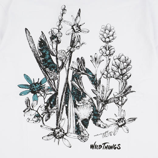 WILD THINGS x NOWARTT Snow Leopard Graphic 印花圆领长袖TEE 商品图2