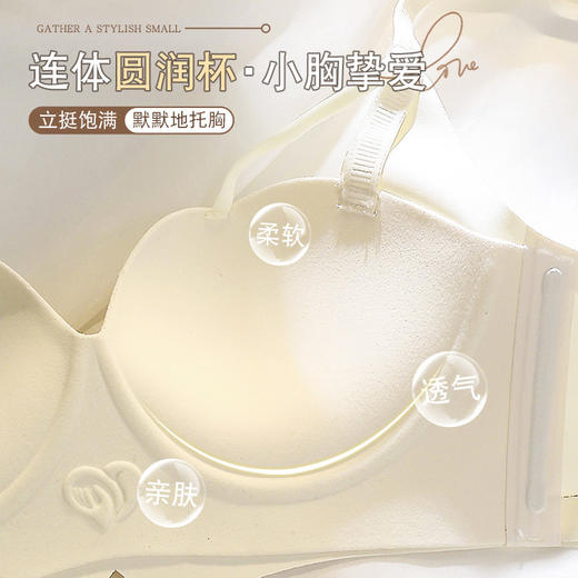 小胸平胸专用 一秒A变C  提拉女神半杯内衣女 无痕小胸聚拢显大 收副乳防下垂调整型文胸套装 商品图4