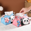 「9.9包邮！数款可选」国宝熊猫花花酱卡通可爱纸巾盒 布艺居家日用抽纸盒客厅桌面纸巾收纳整理袋 商品缩略图2