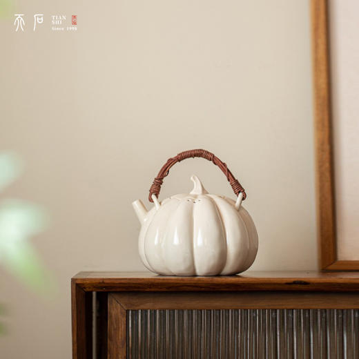 问鼎天石系列天石南瓜提梁壶（象牙黄）（缺货） 商品图4