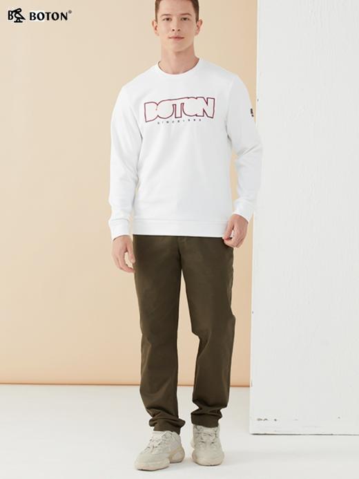 波顿秋冬男士休闲裤墨绿色宽松高端直筒长裤子美式休闲ME838322 商品图2