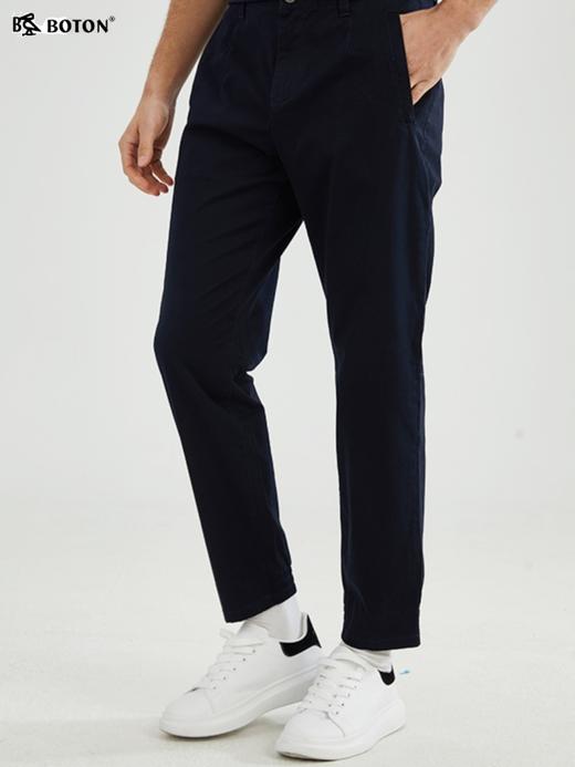 波顿【棉弹舒适】春秋季男士休闲裤窄脚高端长裤子ME859123 商品图1
