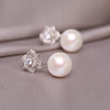 美裕 925银淡水珍珠耳钉12-13mm 108499W 商品缩略图1