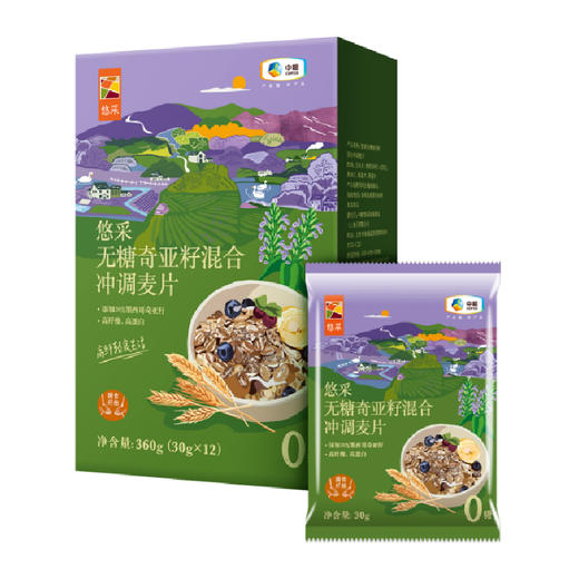 中粮悠采无糖奇亚籽混合冲调麦片360g 商品图6