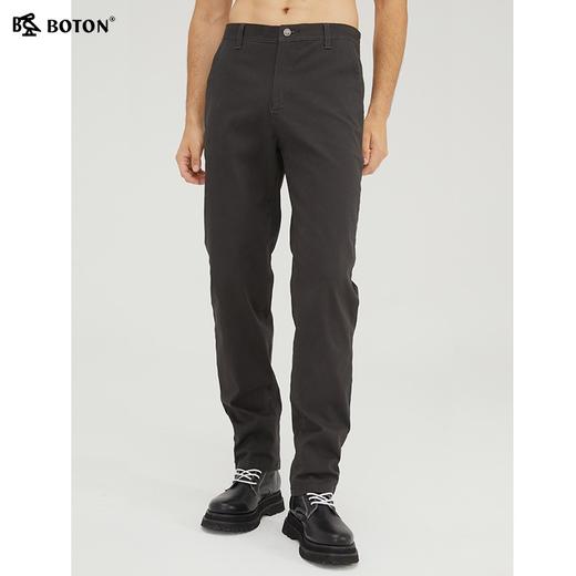 波顿秋冬品休闲裤男加厚磨毛直筒宽松高端中长裤子ME773321 商品图4