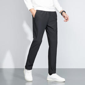 半身缘男裤 秋季松紧腰弹力免烫宽松直筒商务休闲裤339