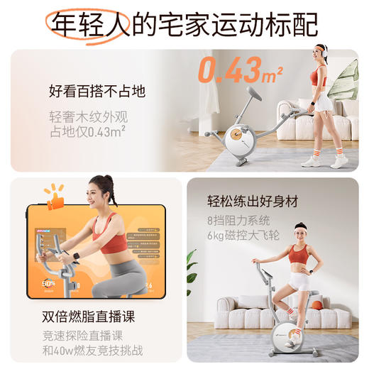 麦瑞克动感单车家用小型静音纪健身运动自行车室内磁控减肥器材 商品图3