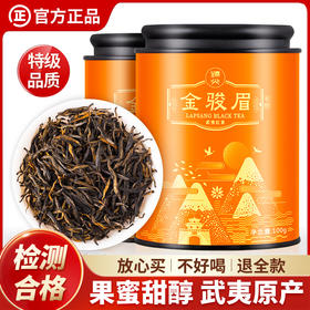 【臻尖-金骏眉至醇】金骏眉红茶 特级正宗散装茶叶100g*2罐