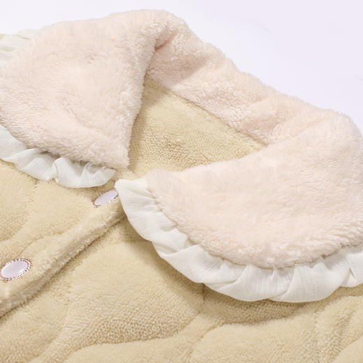 都市丽人睡衣夹棉系列长袖家居服长毛绒夹棉加厚女士中夹棉套装LHT1N5 商品图4