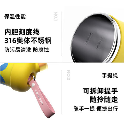 览萌316不锈钢茶水分离奇趣吸管杯 白色420ml   CWX 商品图4