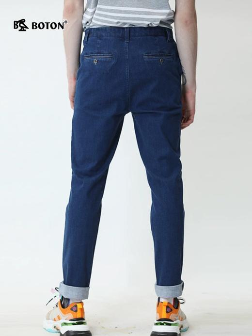 波顿春秋季薄款冰爽牛仔裤直筒裤子男士休闲高端弹力长裤子ME686120 商品图1