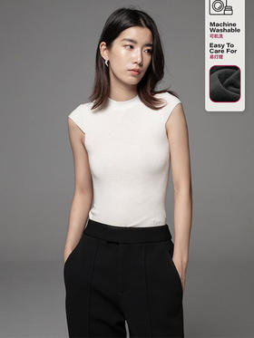 LIYIHAN 24夏秋进口美丽诺100%纯羊毛可机洗包肩袖T恤针织毛衫