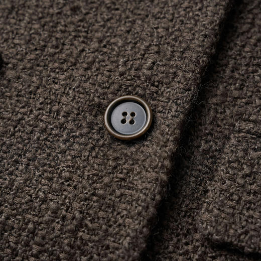 ROMI STUDIO“法式优雅”高支羊毛带子纱编织双排门襟外套 431W6080 商品图3