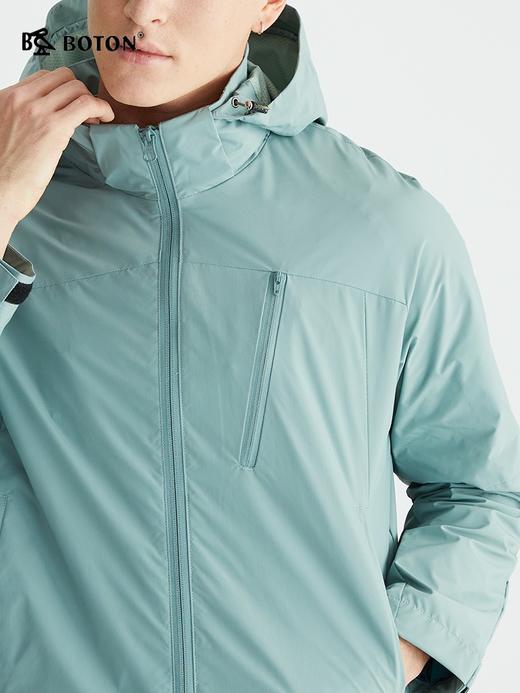 波顿男士春秋季休闲运动拉链夹克外套浅绿色立领跑步服MJ953122 商品图5