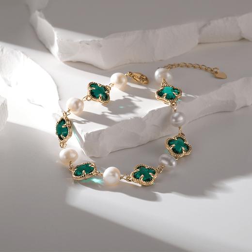 沐银时代四叶草珍珠手链多层真空电镀颜色更闪亮保色更持久 TJ-0346-1 商品图1