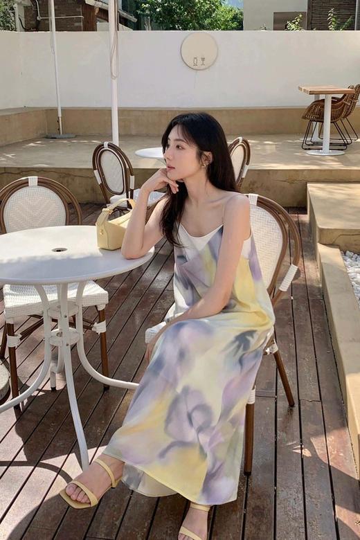 SIA SAYLOR 自然晕染设计感吊带连衣裙 18615 商品图3