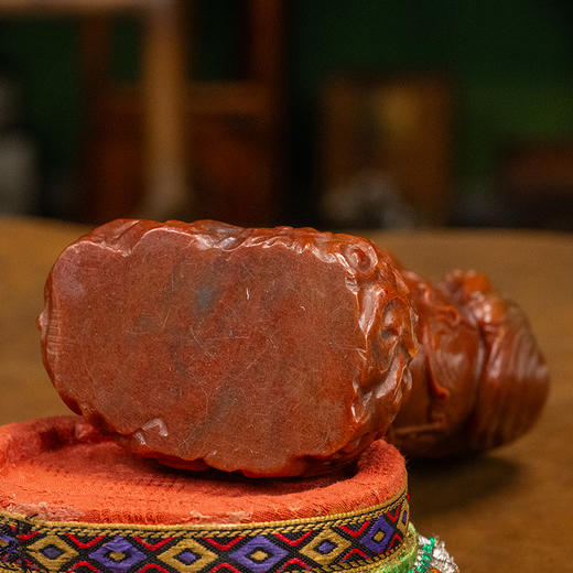 清 杜陵石蜡烛红高士人物像 商品图4