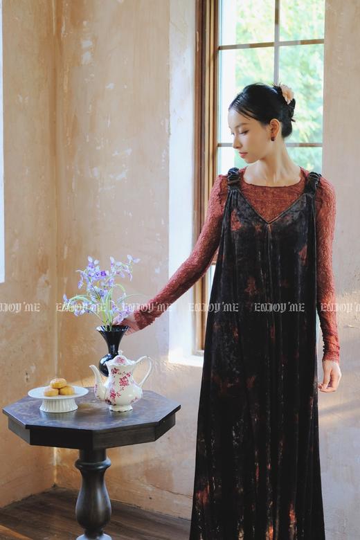 【门店同款】ENJOY秋季云敛-漠上飞花透视网纱上衣 159045163 商品图4