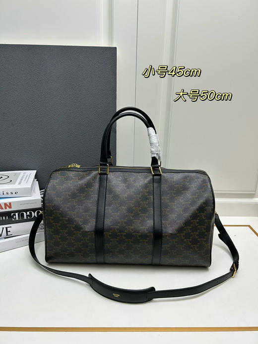 秋冬特惠💰680 赛琳CELINE 旅行袋标志印花和小牛皮大号手袋 商品图1