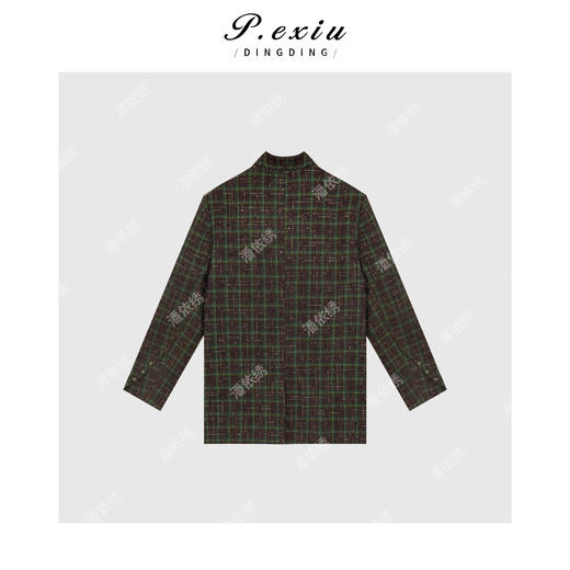 PanYiXiu/潘依绣【经典款升级版】格纹翻领西装外套 W-6243 商品图2