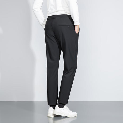 半身缘男裤 秋季松紧腰弹力免烫宽松直筒商务休闲裤339 商品图4