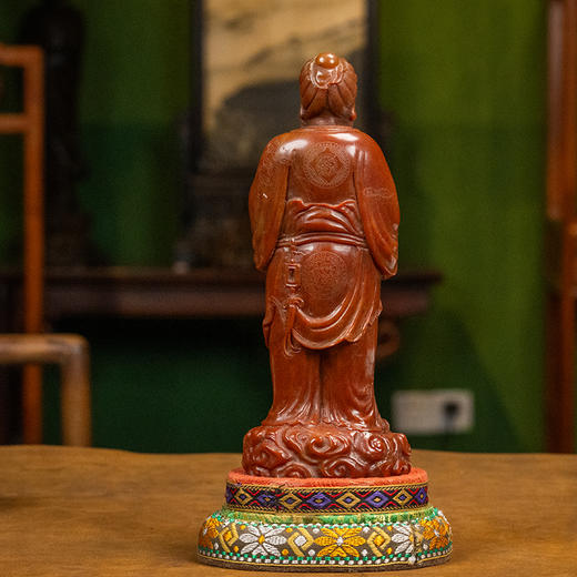 清 杜陵石蜡烛红高士人物像 商品图3