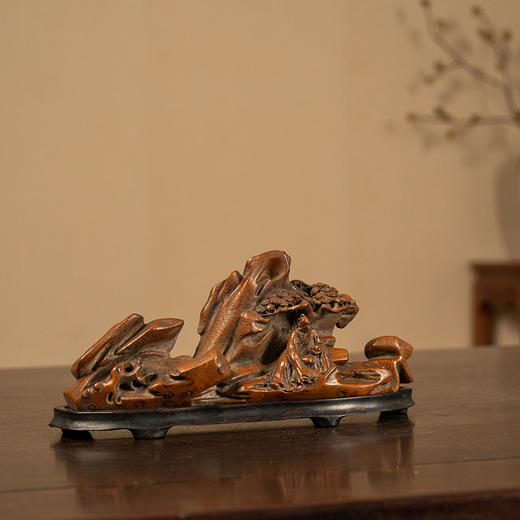 清 竹雕松下高士山子摆件 商品图4