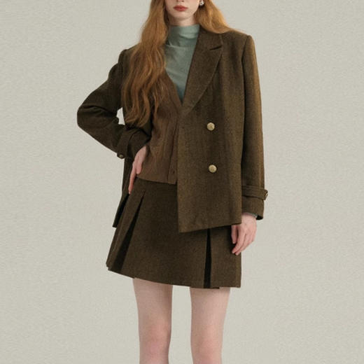 裁缝学苑AQ355小香风毛呢西装纸样半身裙女装学院风套装样板 商品图2