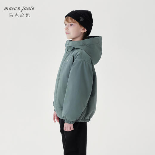马克珍妮男女童城市户外防风连帽外套儿童轻潮夹克秋装新款241233 商品图2