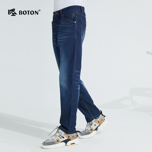 波顿浅蓝色牛仔裤男士春夏季薄款弹力宽松冰丝直筒高端裤子ME755121 商品图2