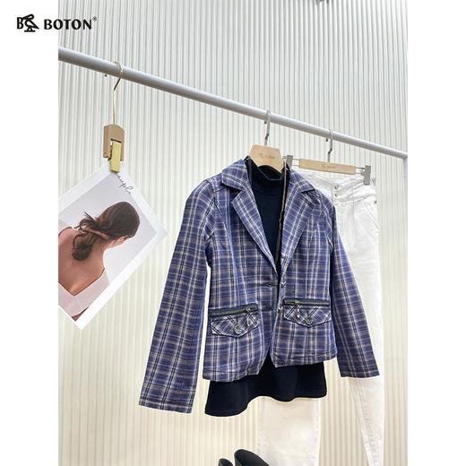 【第2件半价！尾货清仓不退换】波顿女士牛仔彩格夹克LJ378 商品图1