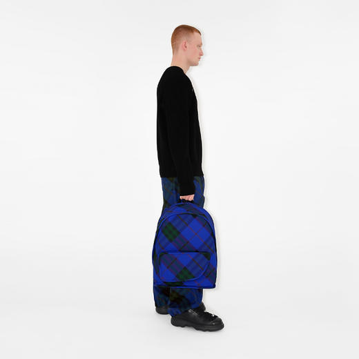 【一】BURBERRY 巴宝莉 男士复古格纹拉链盾牌双肩背包 格子 8080612 B7323 商品图3