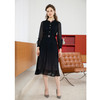 司歌长袖荷叶轻薄长袖连衣裙收腰A901204X 商品缩略图1