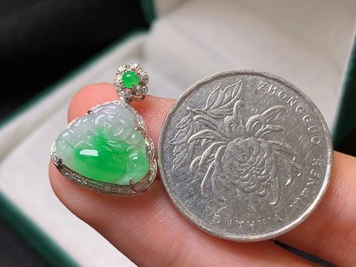 18k翡翠佛公吊坠 商品图2