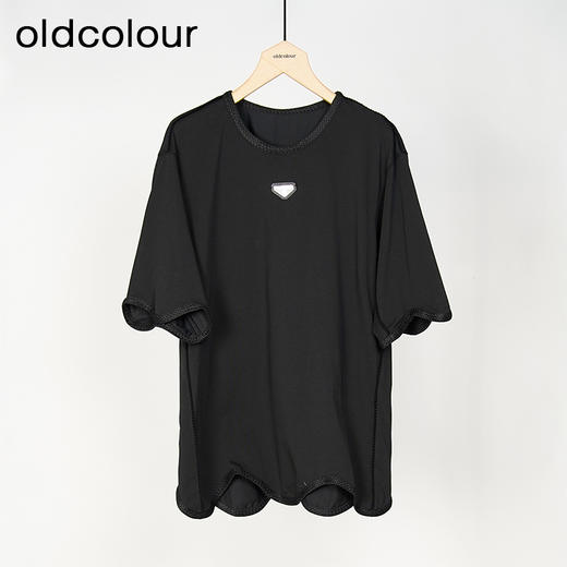 oldcolour春秋款圆领简约休闲宽松百搭中袖T恤女O13022306 商品图2