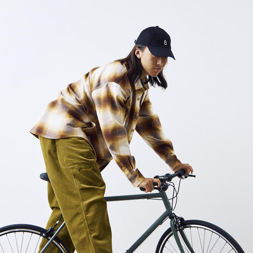 吃茶去chichaqu2024秋冬重磅全棉格子衬衫外套复古仿毛呢宽松街头 商品图1