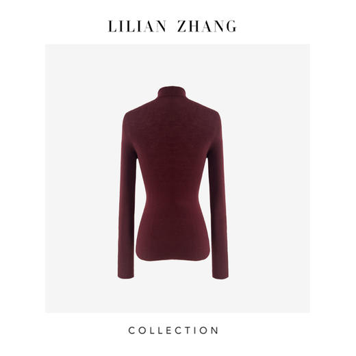 C系列—「克制的优雅」—“古典浪漫”—安可拉红、高领打底羊毛衫2408003 商品图1