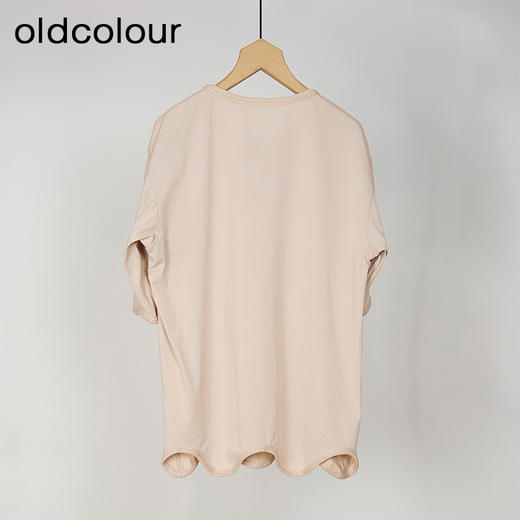 oldcolour春秋款圆领简约休闲宽松百搭中袖T恤女O13022306 商品图1