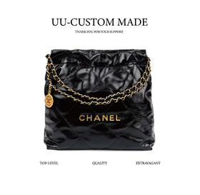 香奶奶 |22bag  金色字母 垃圾袋 单肩背包 小 中号 多色可备注（ HH）