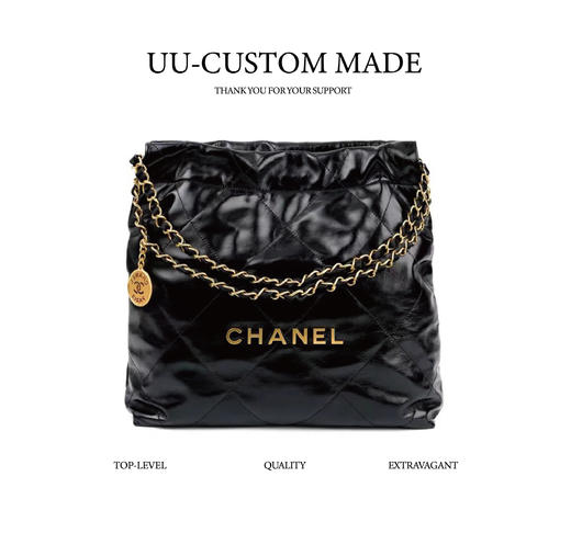 香奶奶 |22bag  金色字母 垃圾袋 单肩背包 小 中号 多色可备注（ HH） 商品图0